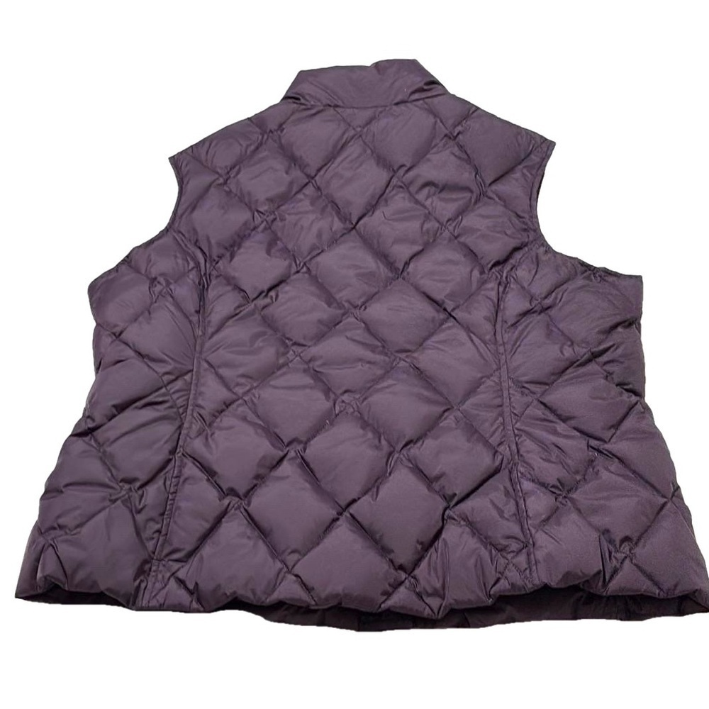 Lands’ End Down Vest, Size L 14/16, Dark Purple - Picture 2 of 9
